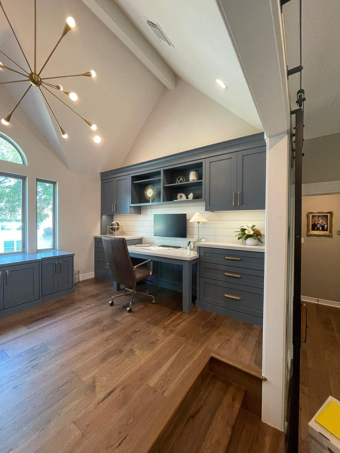 custom cabinetry in a houston home office
